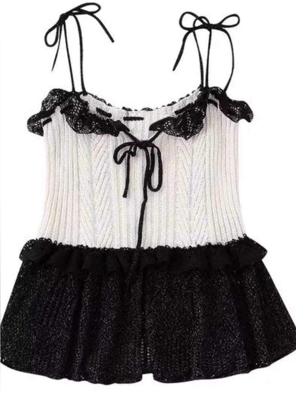 ZARA knitted tank top elegant black NWT size small